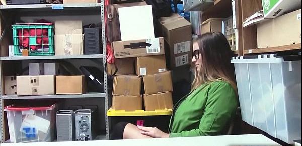  Geeky busty shoplifter chick gets punish fucked hard